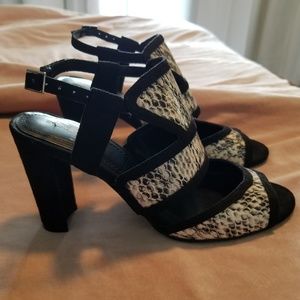 Snake print heels